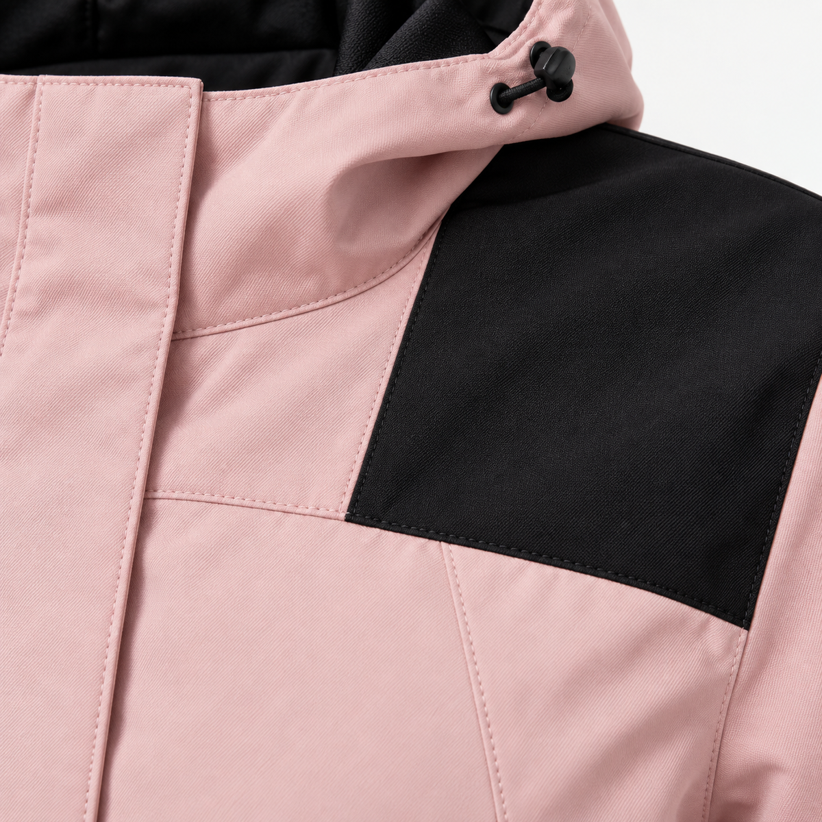 Veste de randonnée femme rose – détail matière et coutures