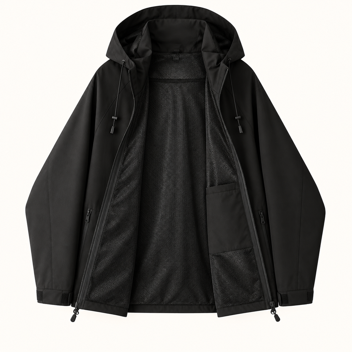 Veste mi saison randonnée femme noire – doublure mesh