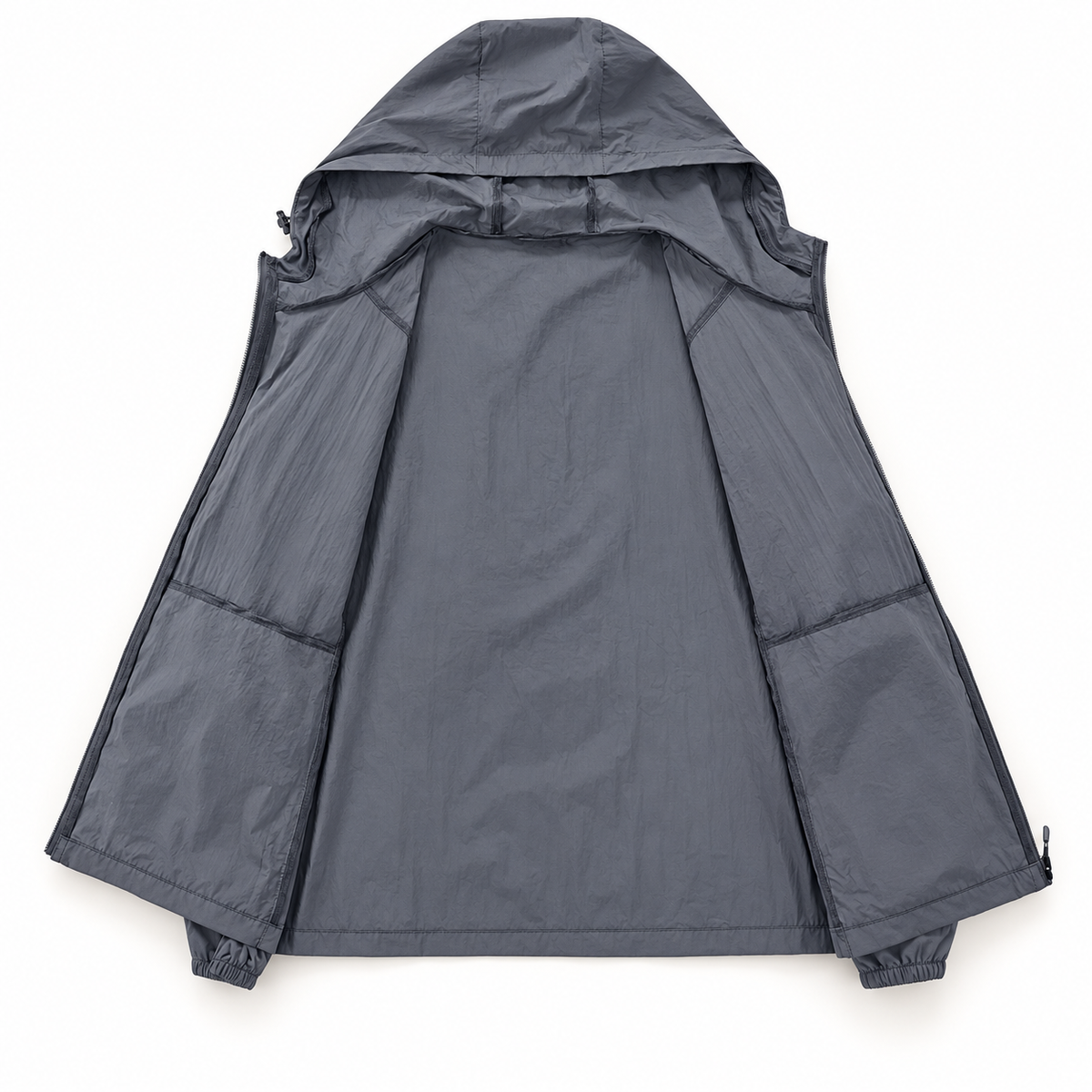 Veste pluie randonnée été homme Slategray – vue intérieure