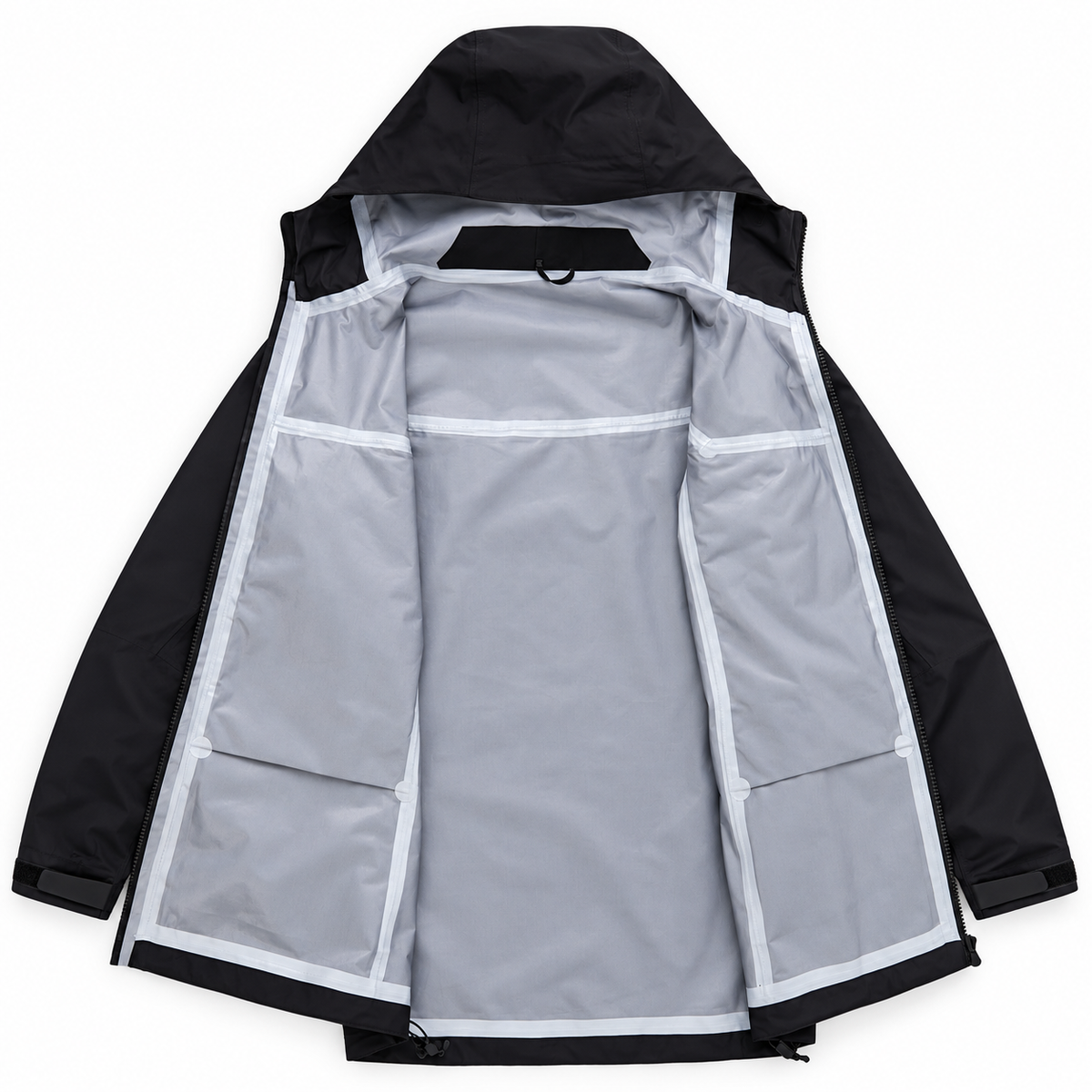 Veste randonnée 3 en 1 homme noire – vue intérieure