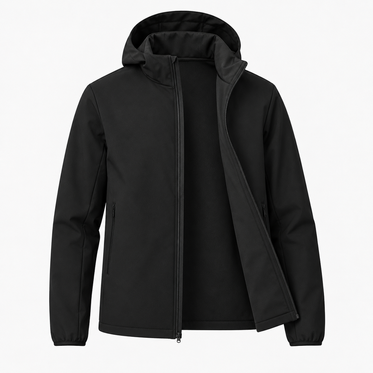Veste softshell imperméable homme noire – vue intérieure