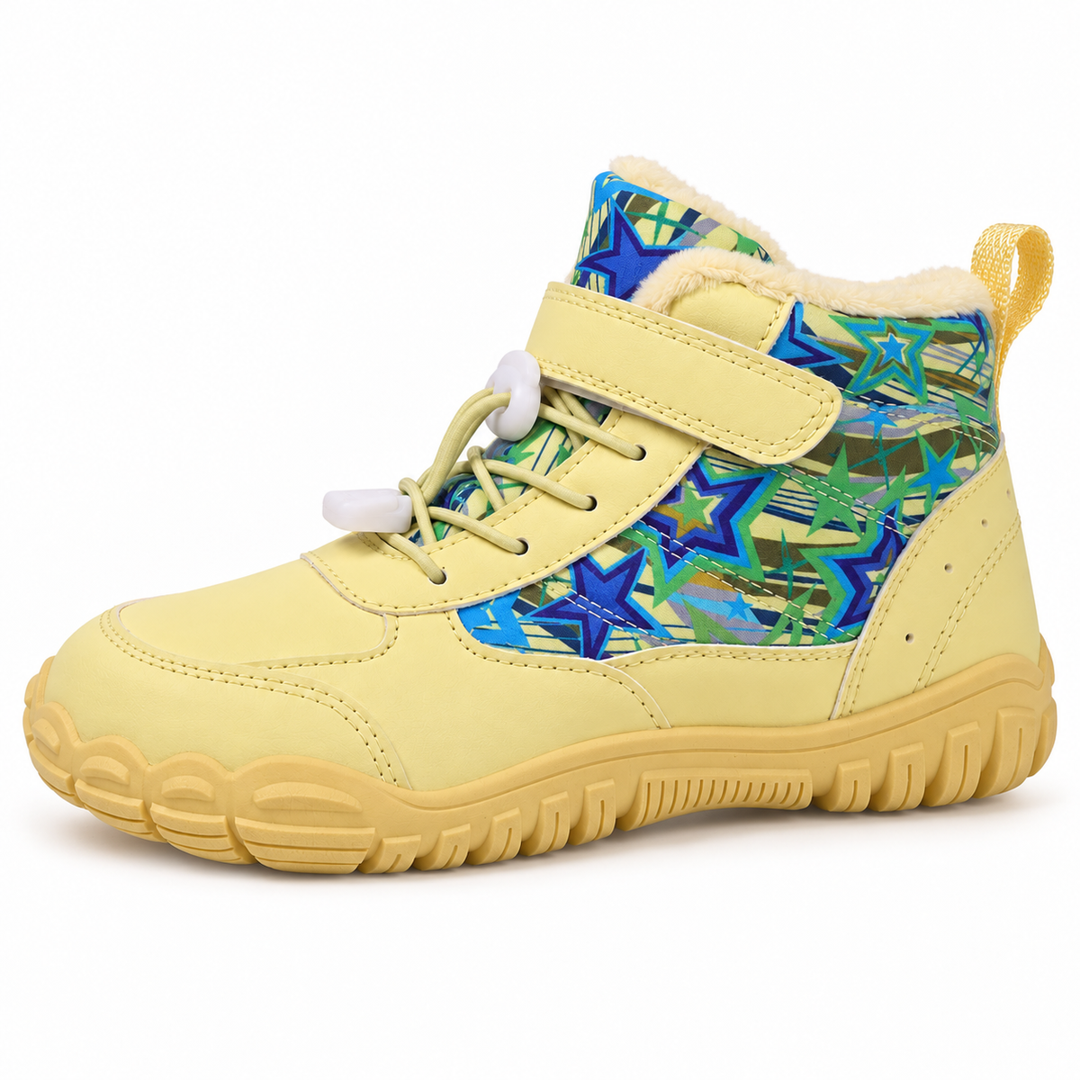 08b botte randonnee impermeable femme jaune profil
