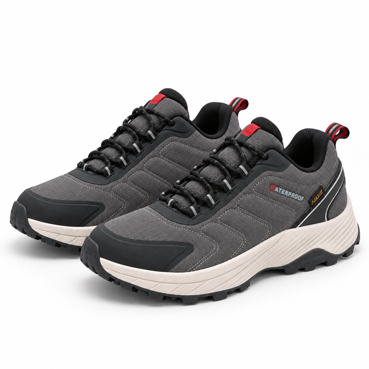 08b chaussures randonnee synthetiques grises paire