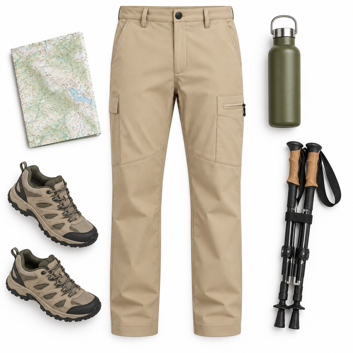 08b pantalon randonnee beige equipement