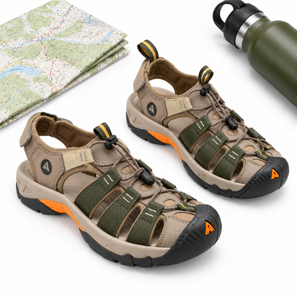 08b sandale ouverte verte equipement