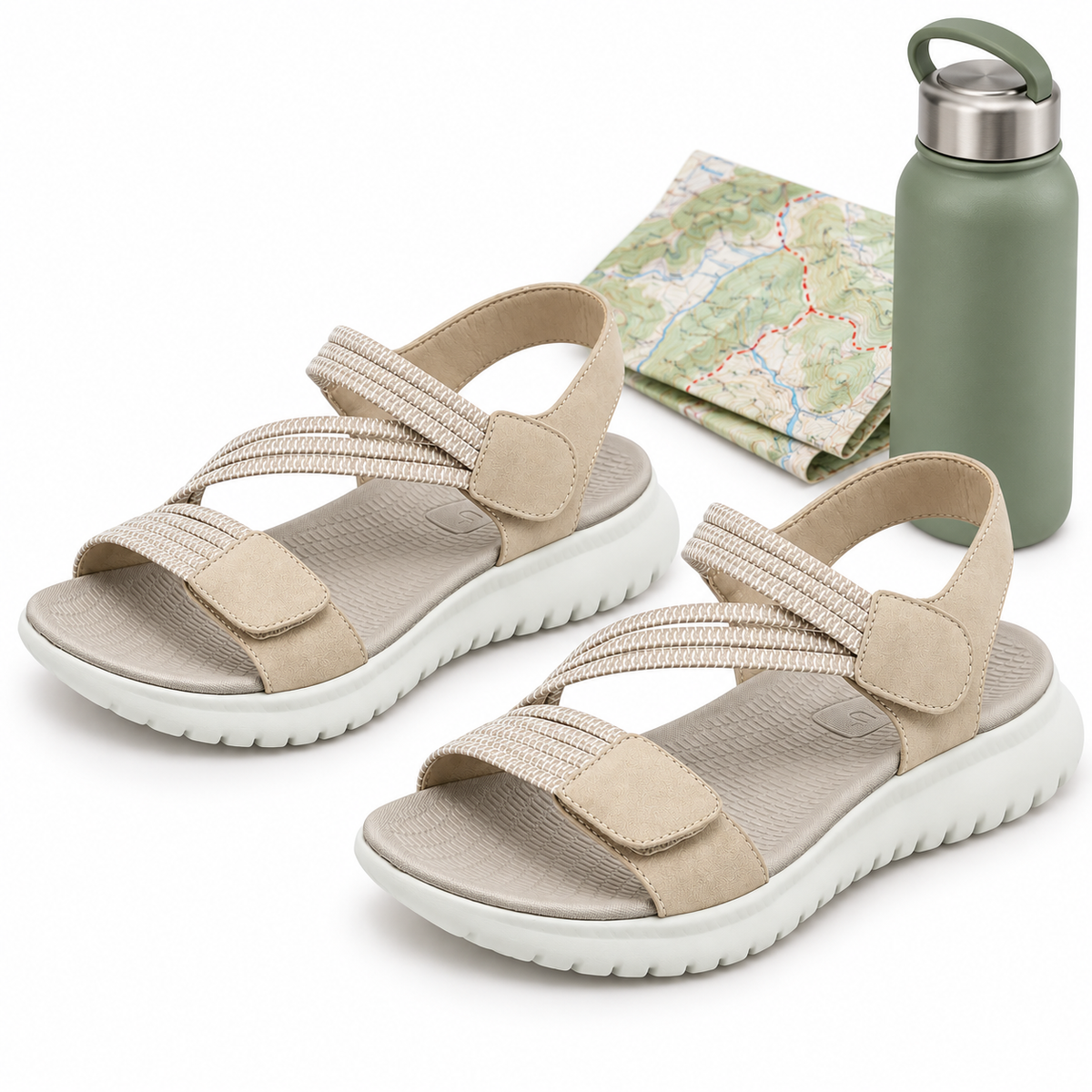 08b sandales randonnee femme beige equipement