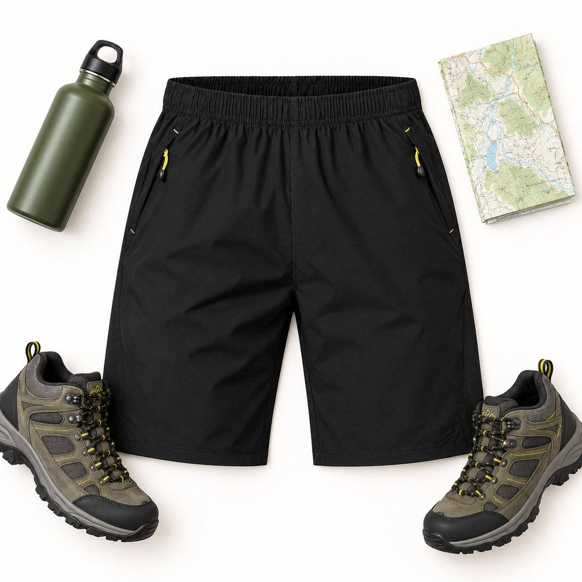 08b short randonnee homme noir equipement