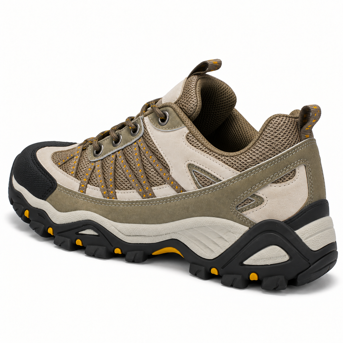 08c chaussure randonnee homme respirante kaki talon