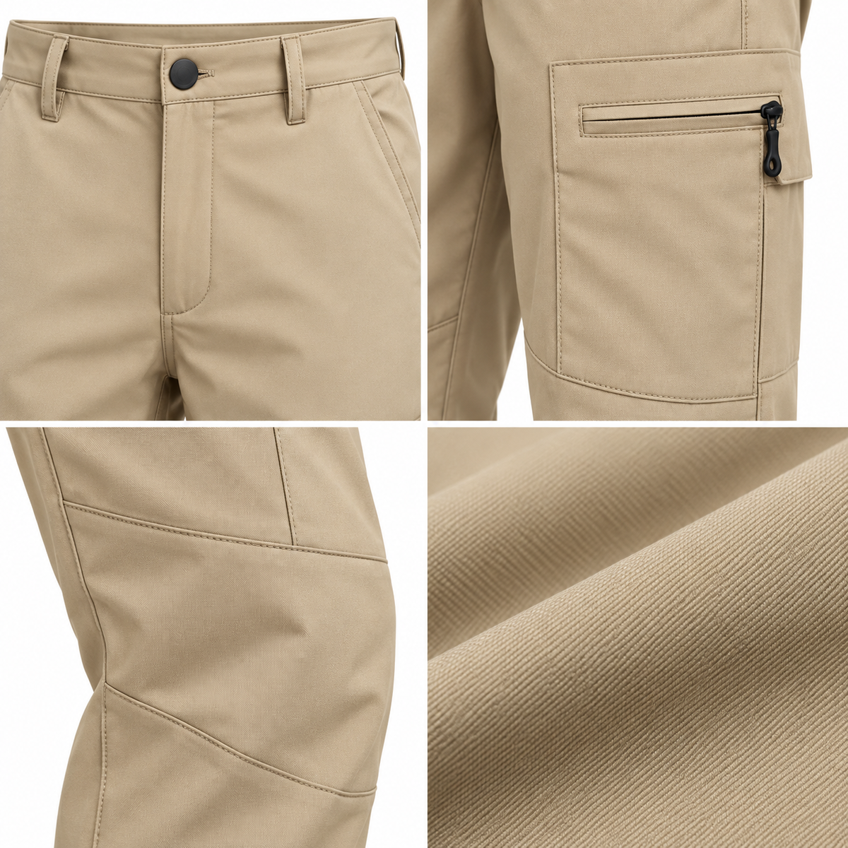 08c pantalon randonnee beige details