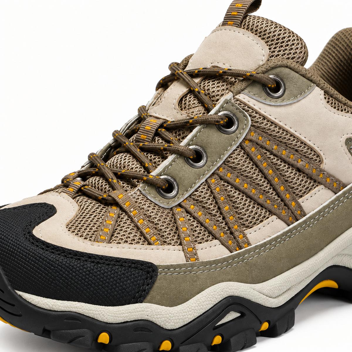 08d chaussure randonnee homme respirante kaki maille