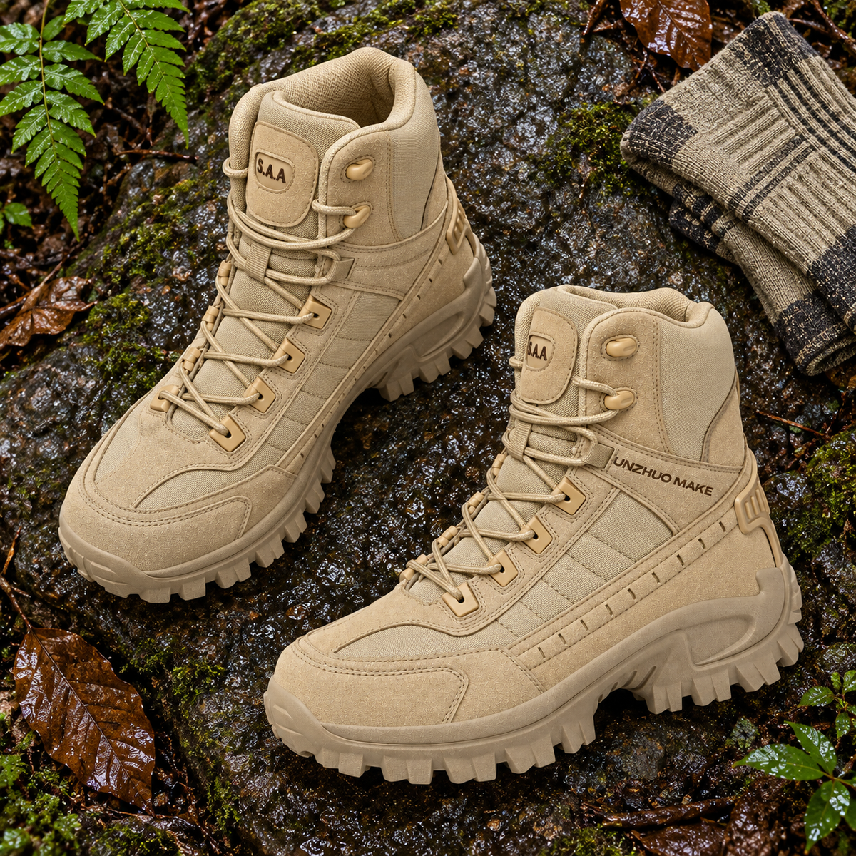 08e chaussure randonnee jungle paire humide
