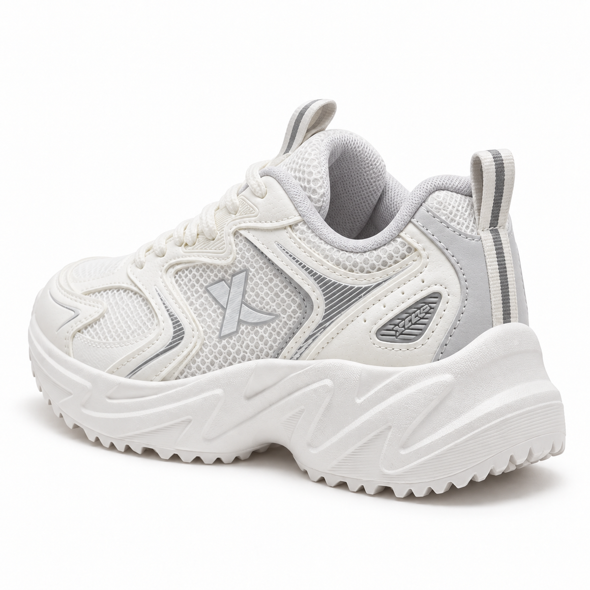 08e chaussures randonnee femme blanc arriere
