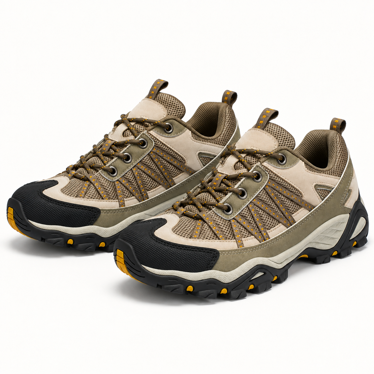 08e chaussures randonnee homme respirantes kaki paire