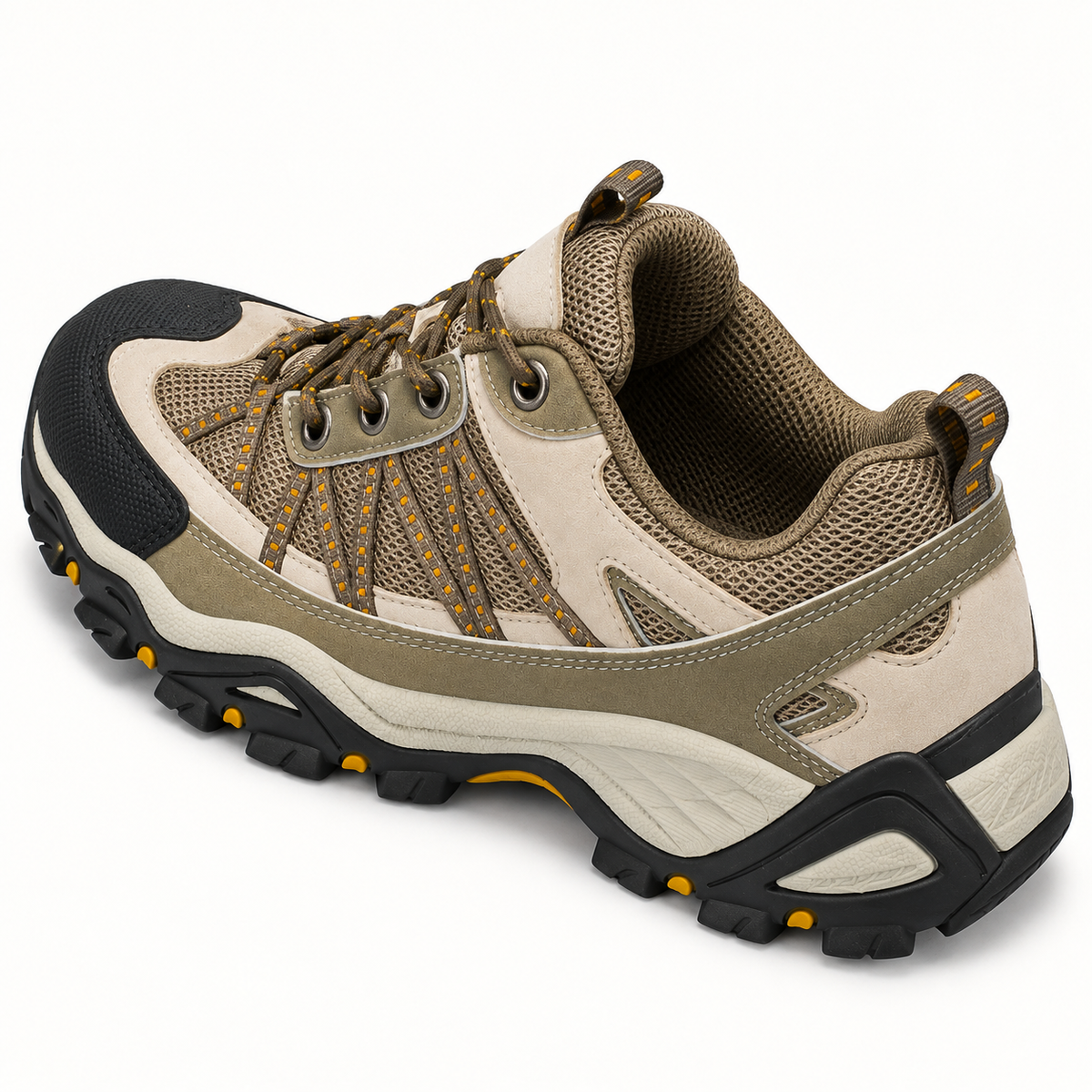 08f chaussure randonnee homme respirante kaki col interieur