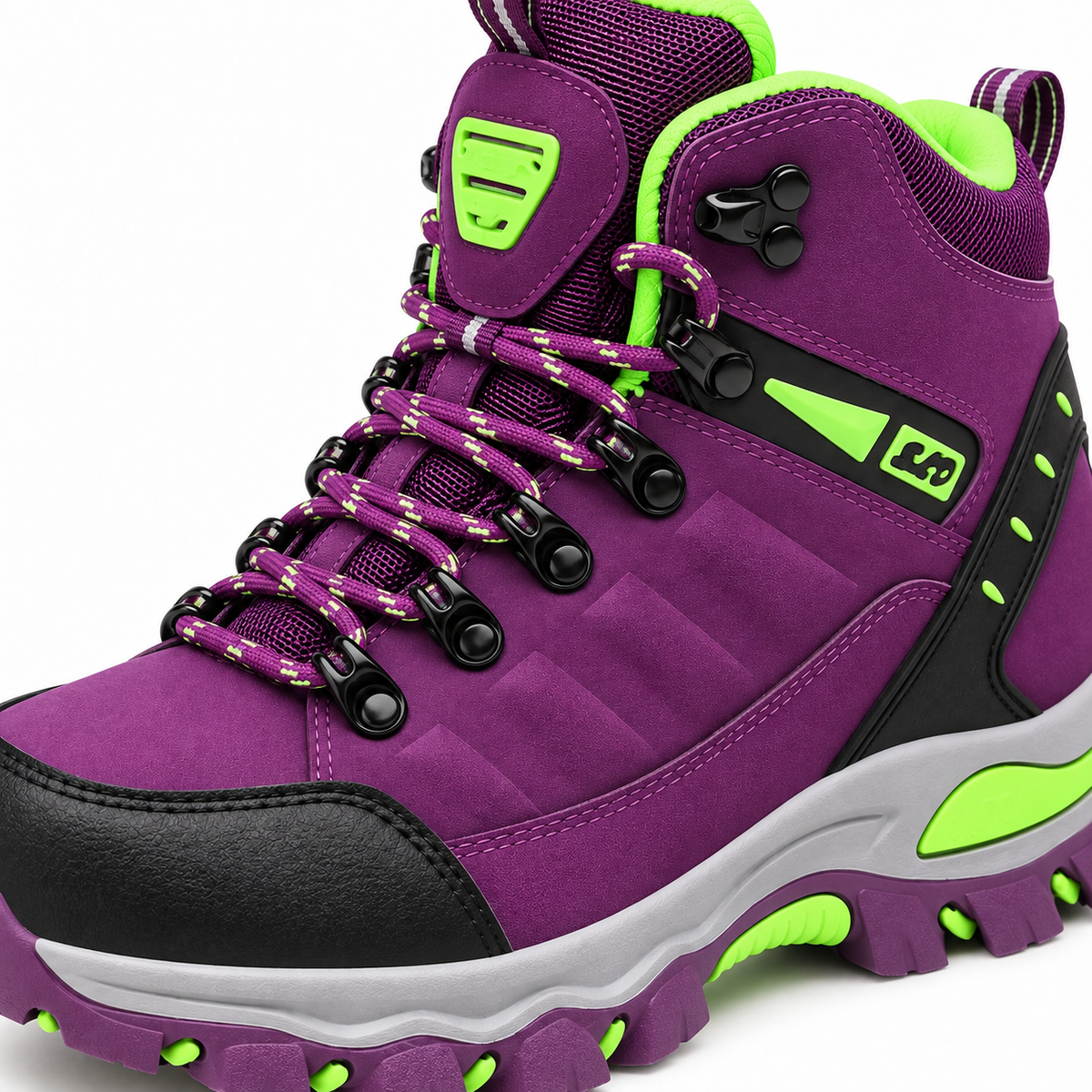 08f chaussures randonnee femme montante matiere lacage