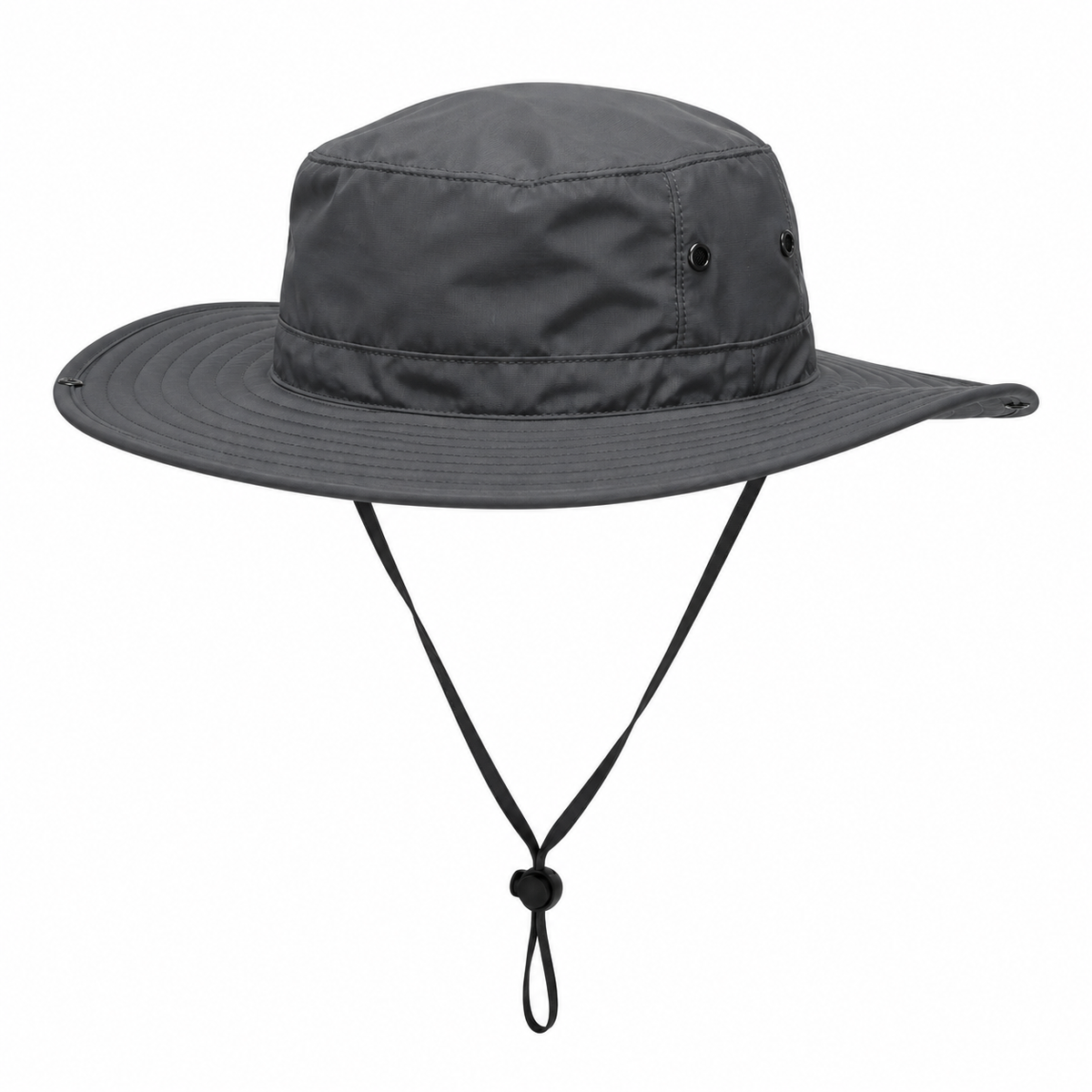 Chapeau homme à bord large gris foncé – trois-quarts opposé
