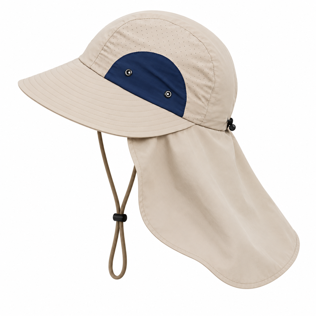 Chapeau kaki de randonnée homme – trois-quarts opposé