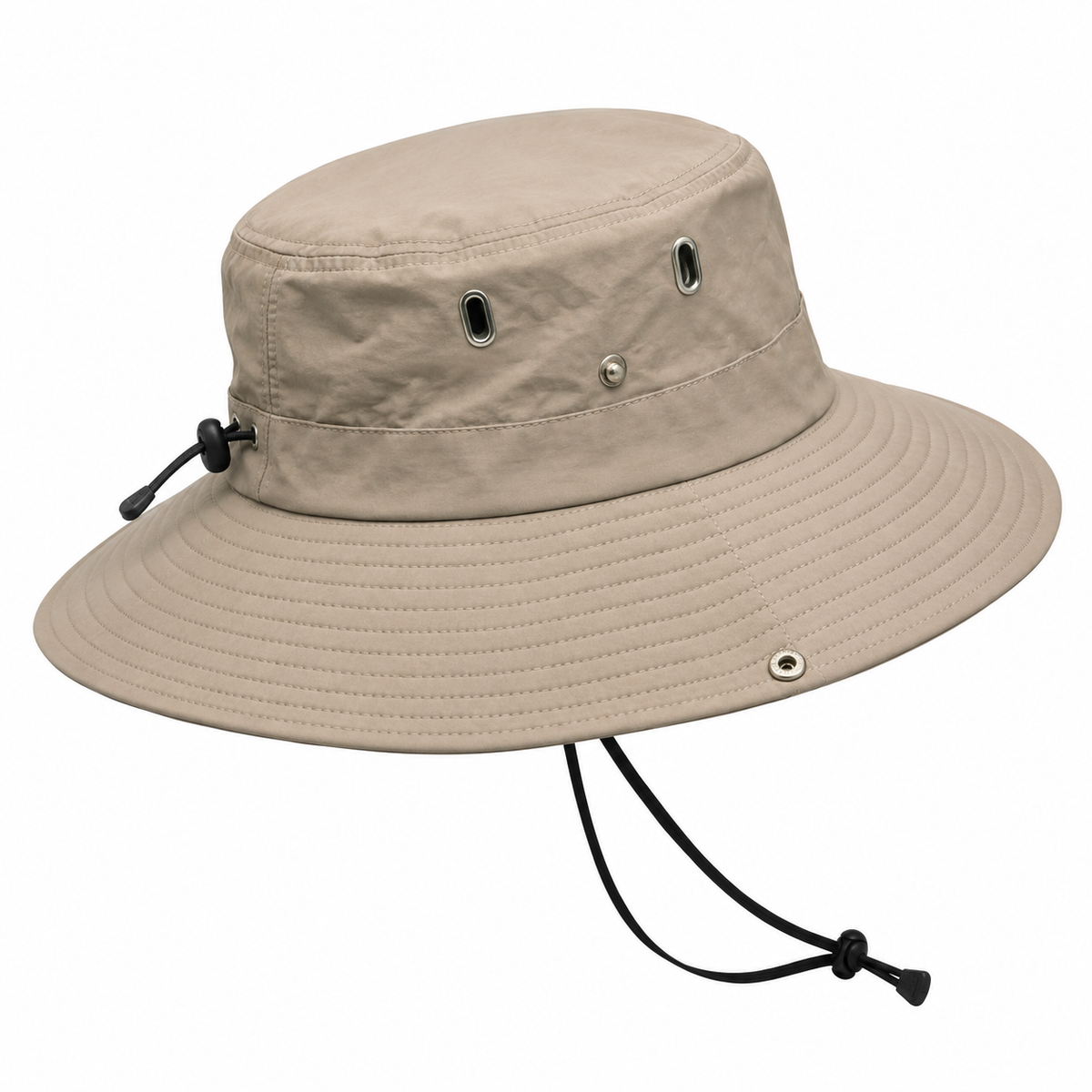 Chapeau australien anti-UV kaki – trois-quarts opposé