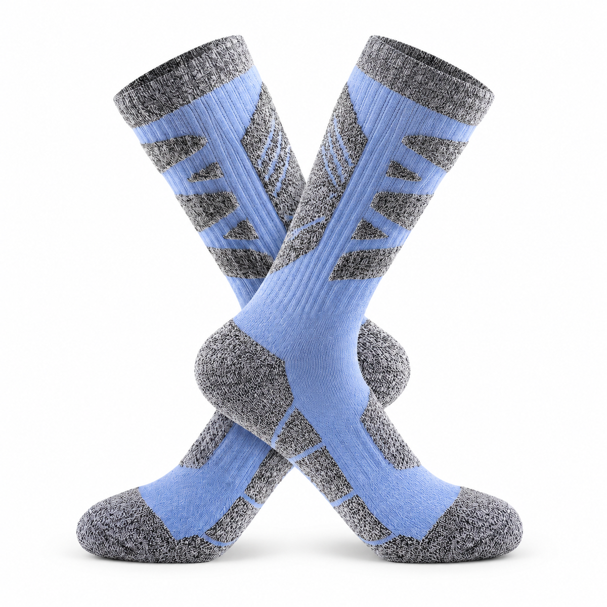 Chaussettes randonnée hiver homme bleu – croisées