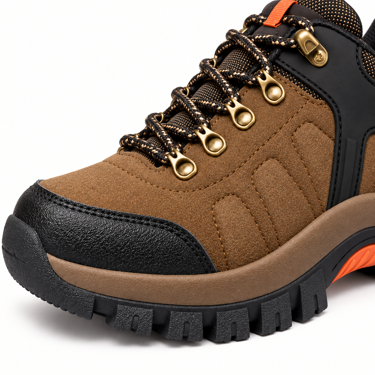 Chaussure basse de randonnée chaude homme Sienna – détail avant et laçage