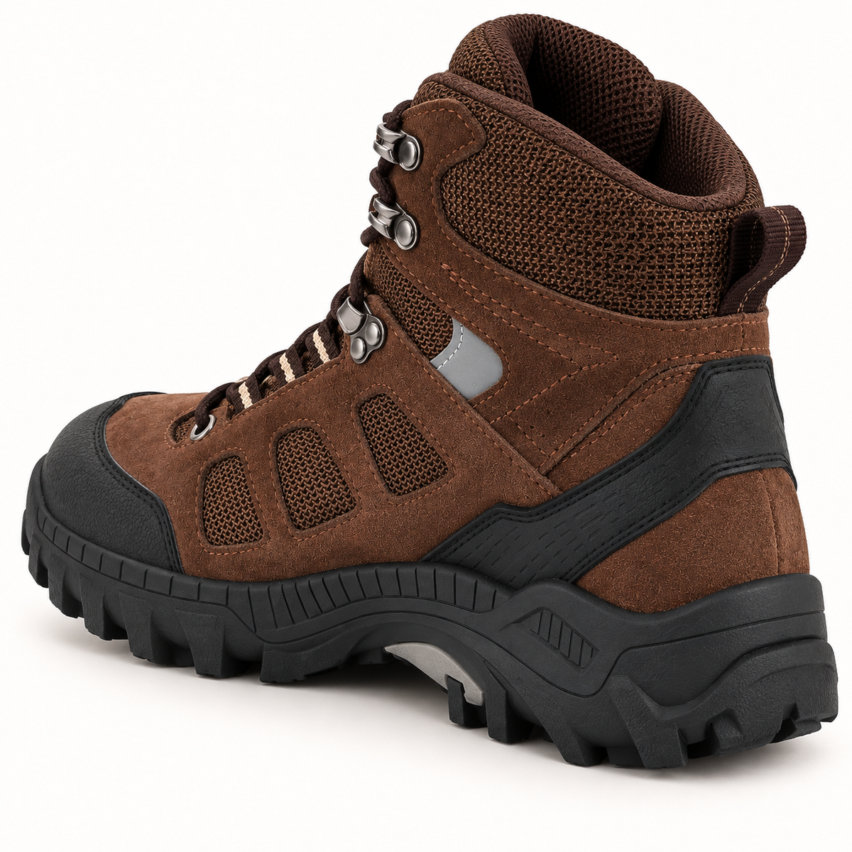 Chaussure randonnée coquée marron – vue arrière du maintien