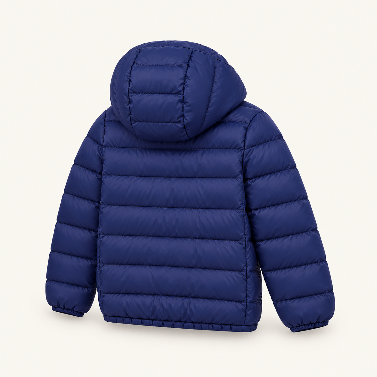 Doudoune légère randonnée enfant bleu marine – dos trois-quarts