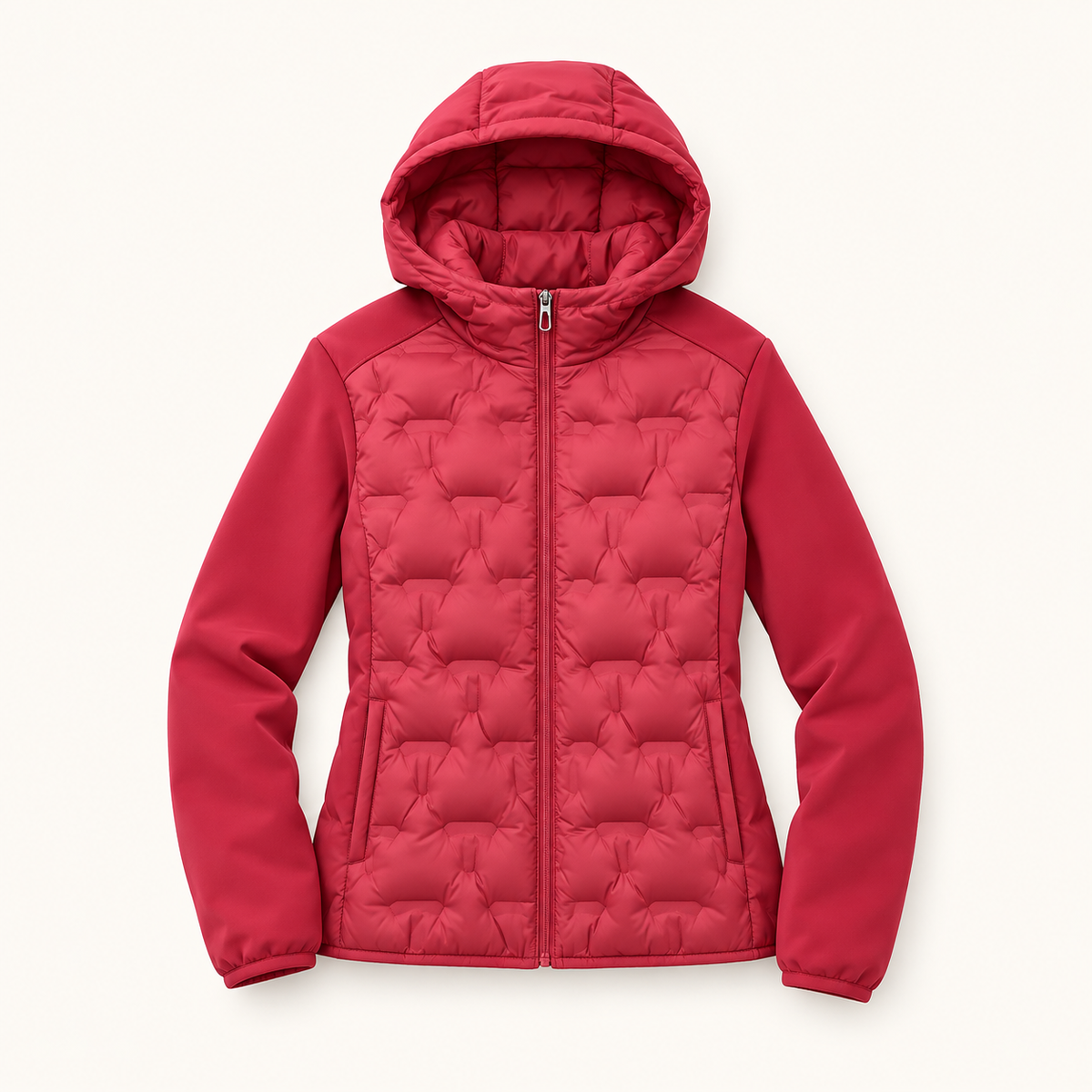 Doudoune randonnée rouge femme – vue complète