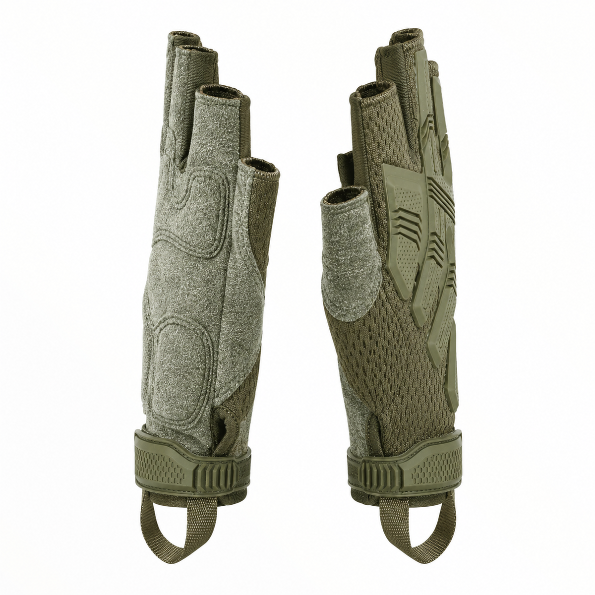 Gants fins vert armée – profil latéral et épaisseur