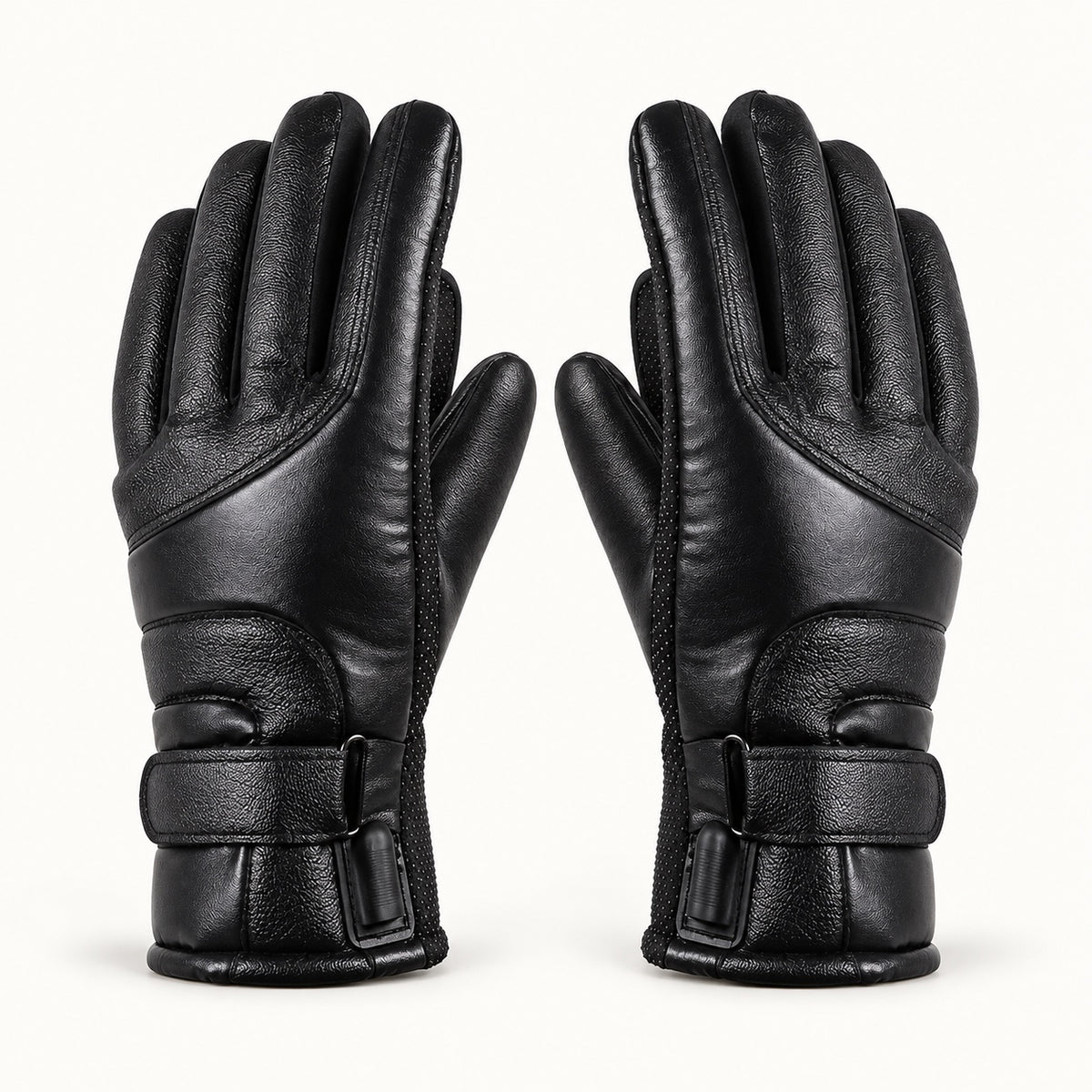 Gant chauffant tactile — packshot noir canonique