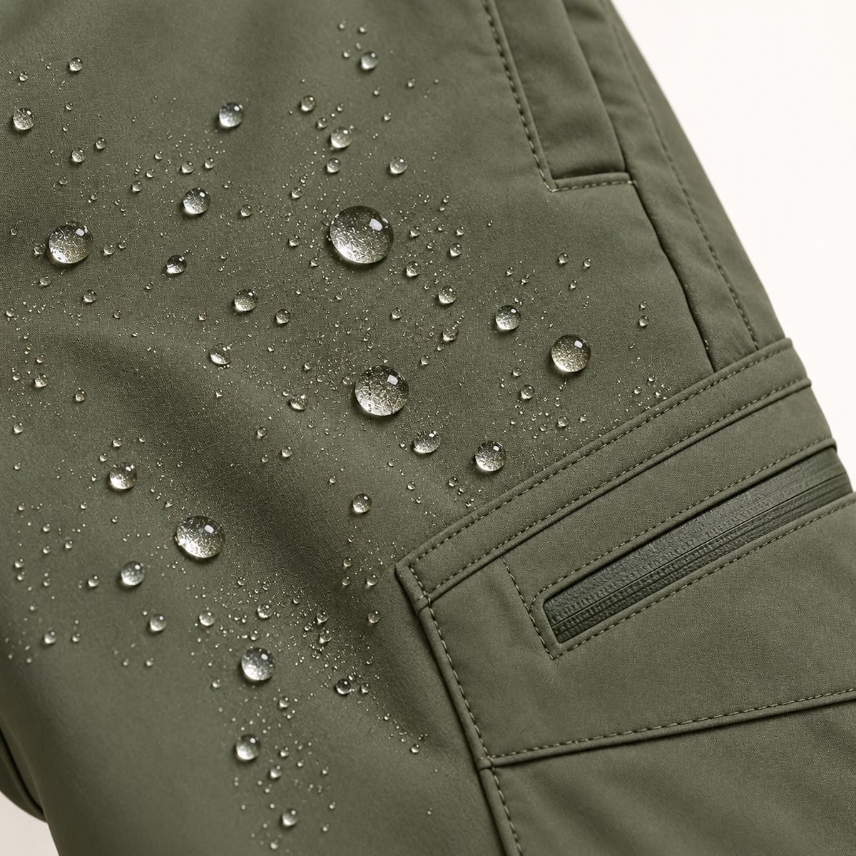 Pantalon randonnée anti moustique vert — tissu déperlant