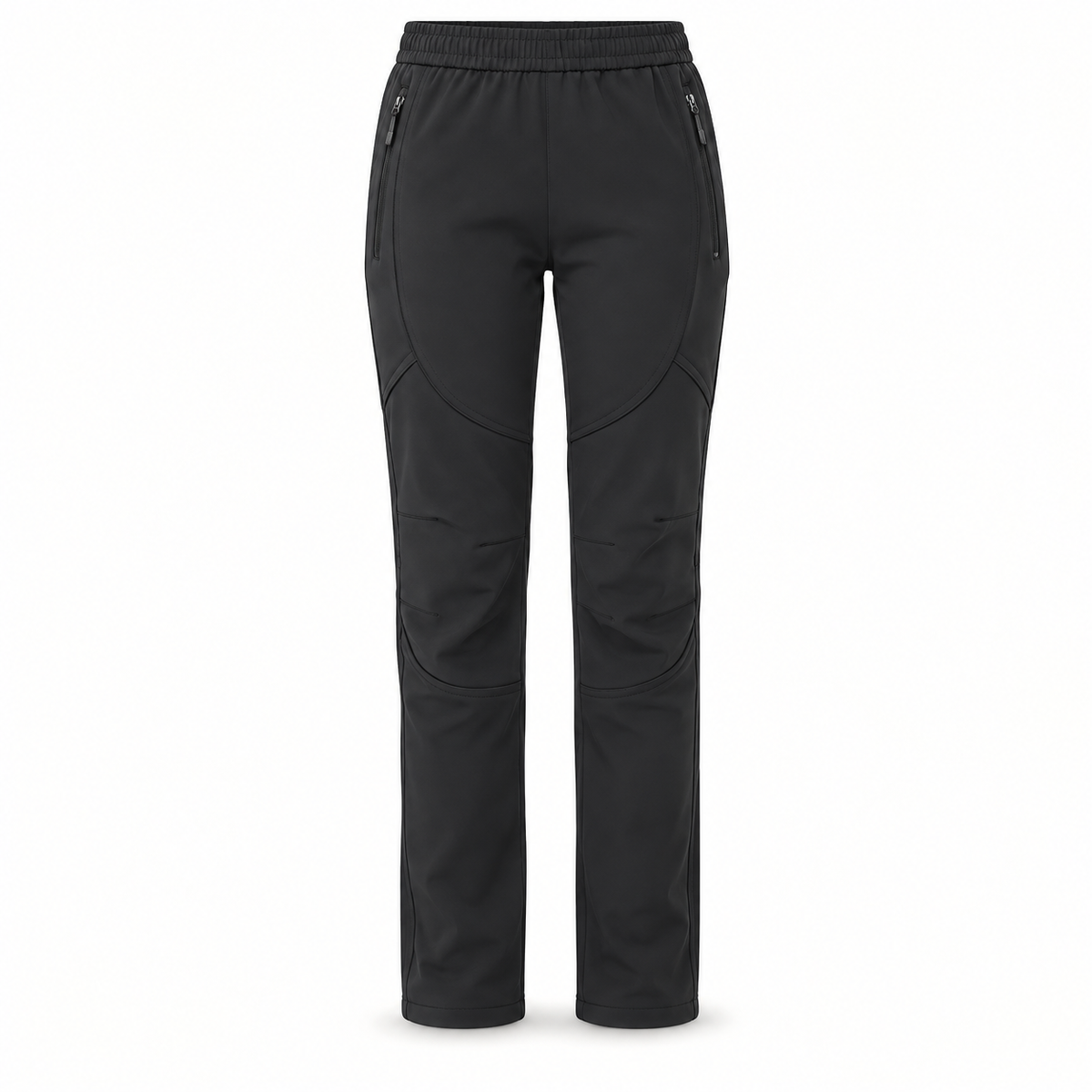 Pantalon randonnée automne femme noir – packshot face