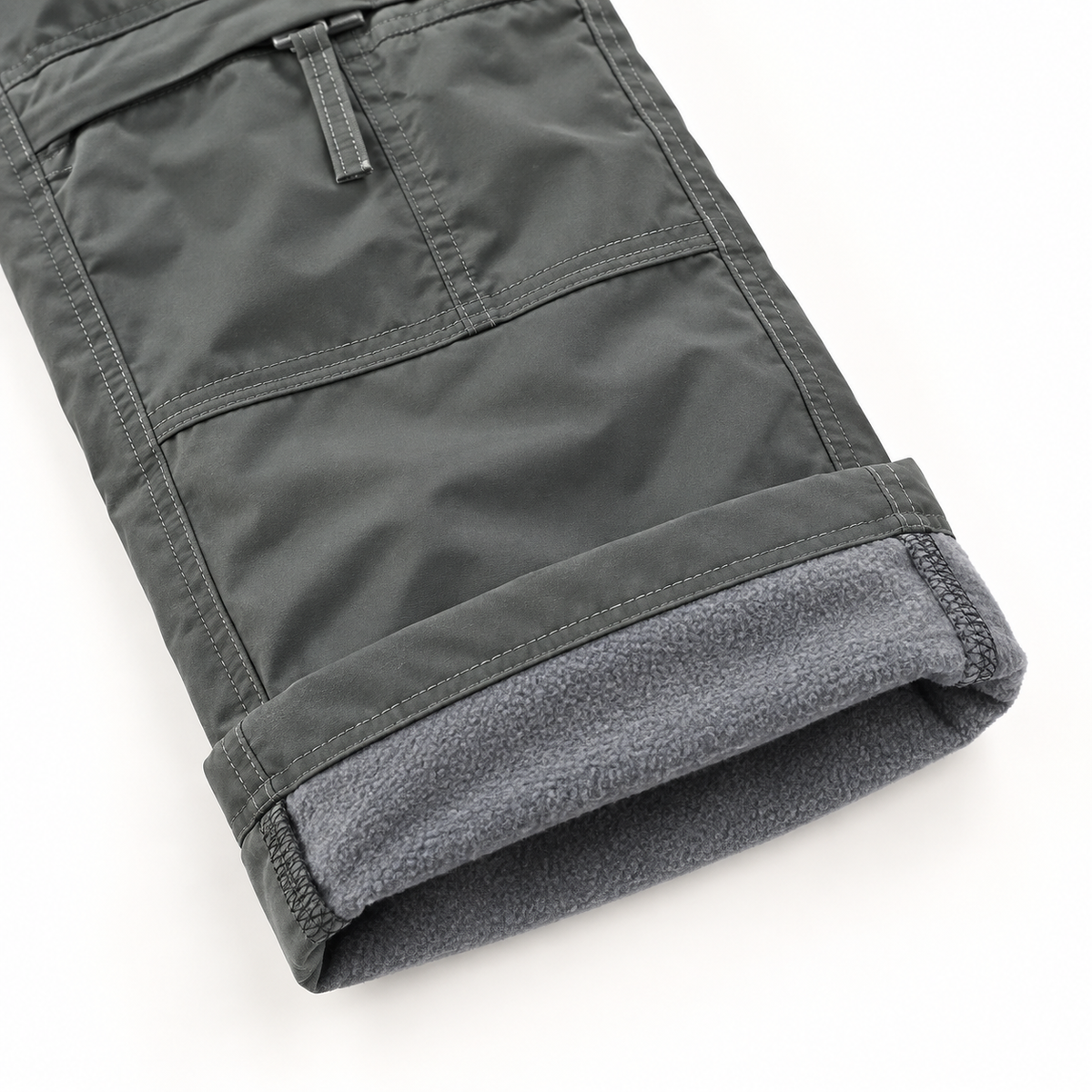 Intérieur doux du pantalon randonnée femme coton gris