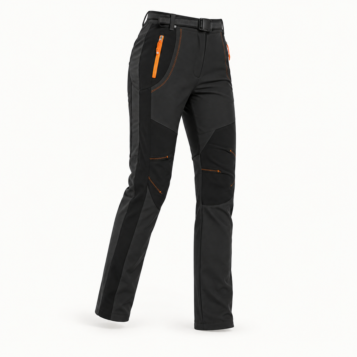Pantalon randonnée femme noir – packshot face trois-quarts