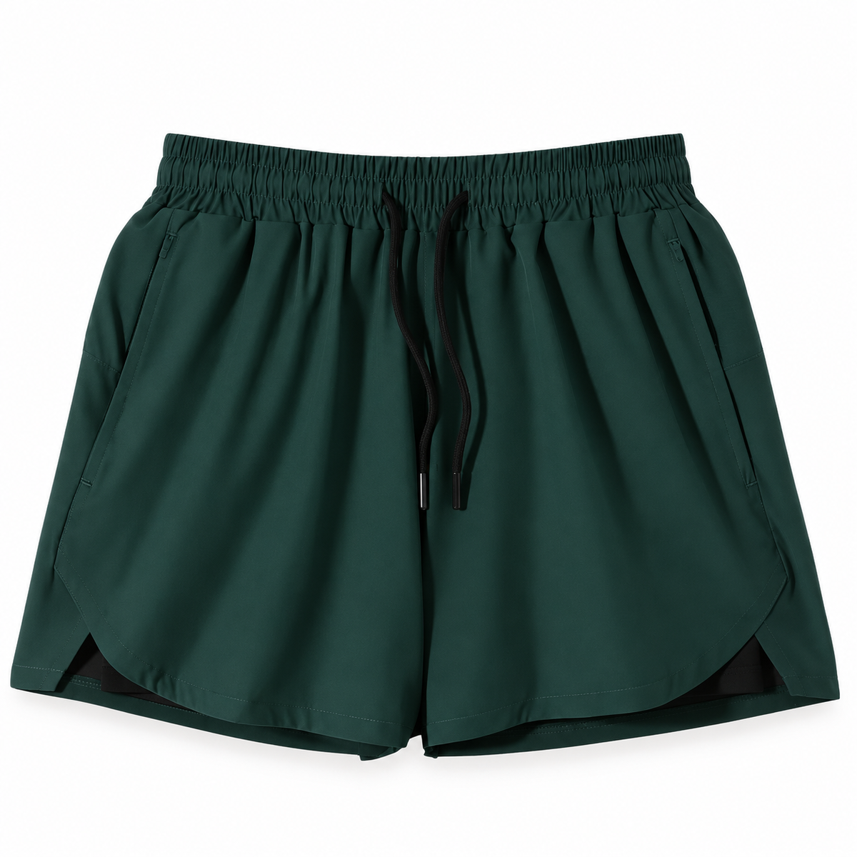 Short de randonnée taupe vert foncé – vue de face