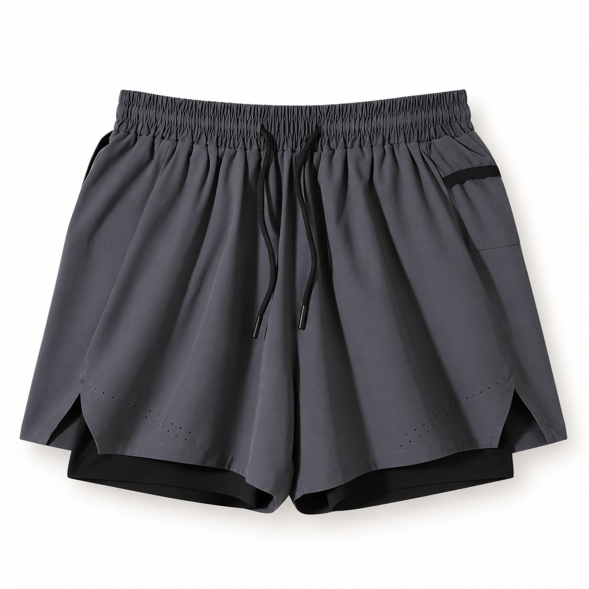 Short de randonnée homme séchage rapide orange – packshot face