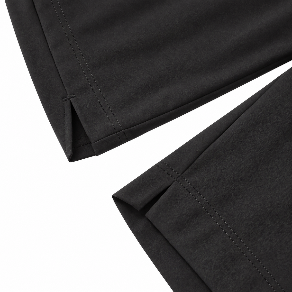 Ourlet fendu du short safari femme noir – détail