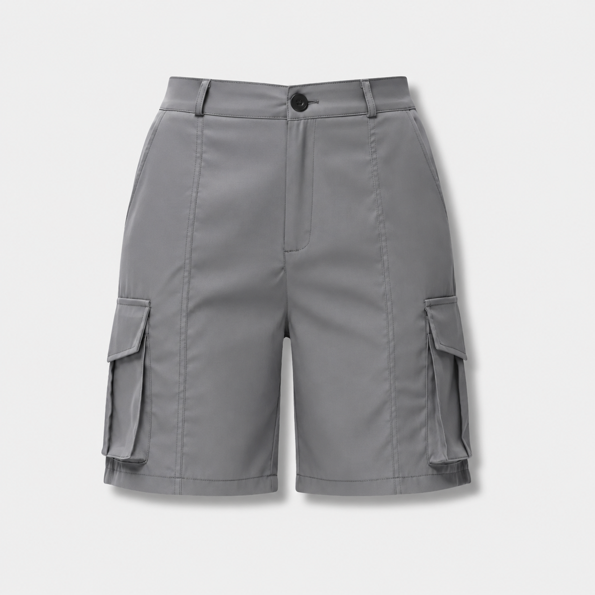 Shorts randonnée femme respirant gris packshot face