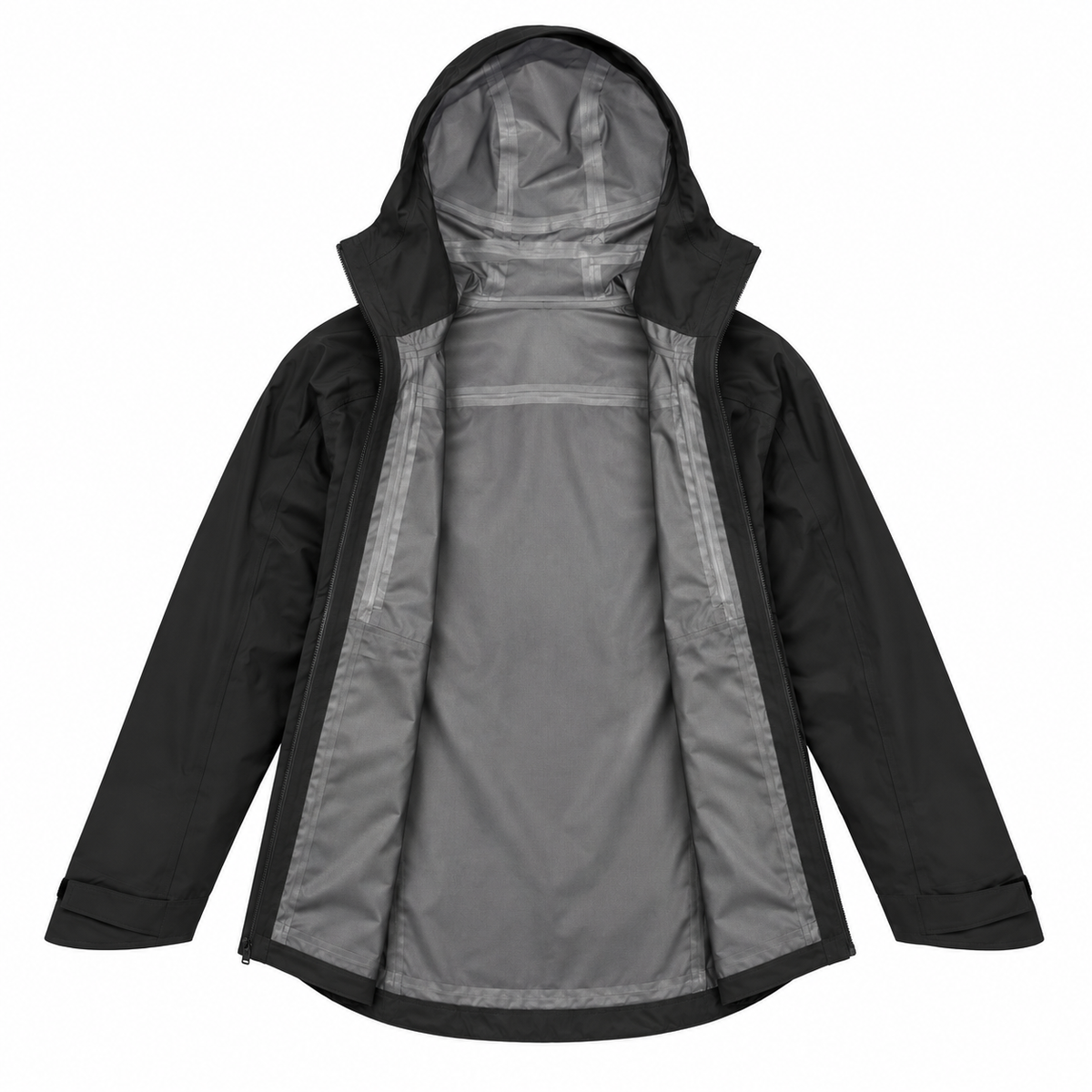 Veste capuche randonnée vue intérieure
