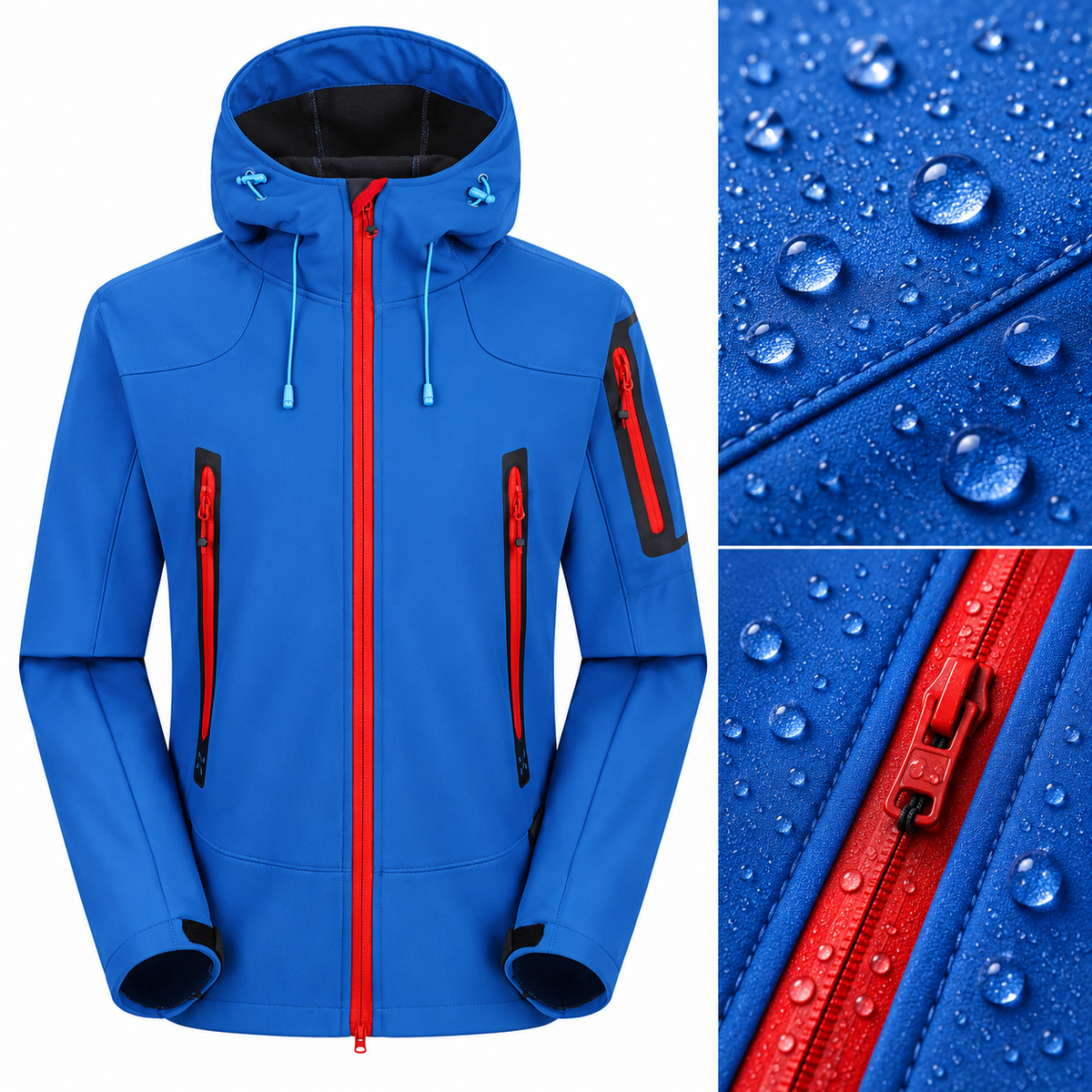 Veste coupe vent imperméable homme randonnée – tissu déperlant