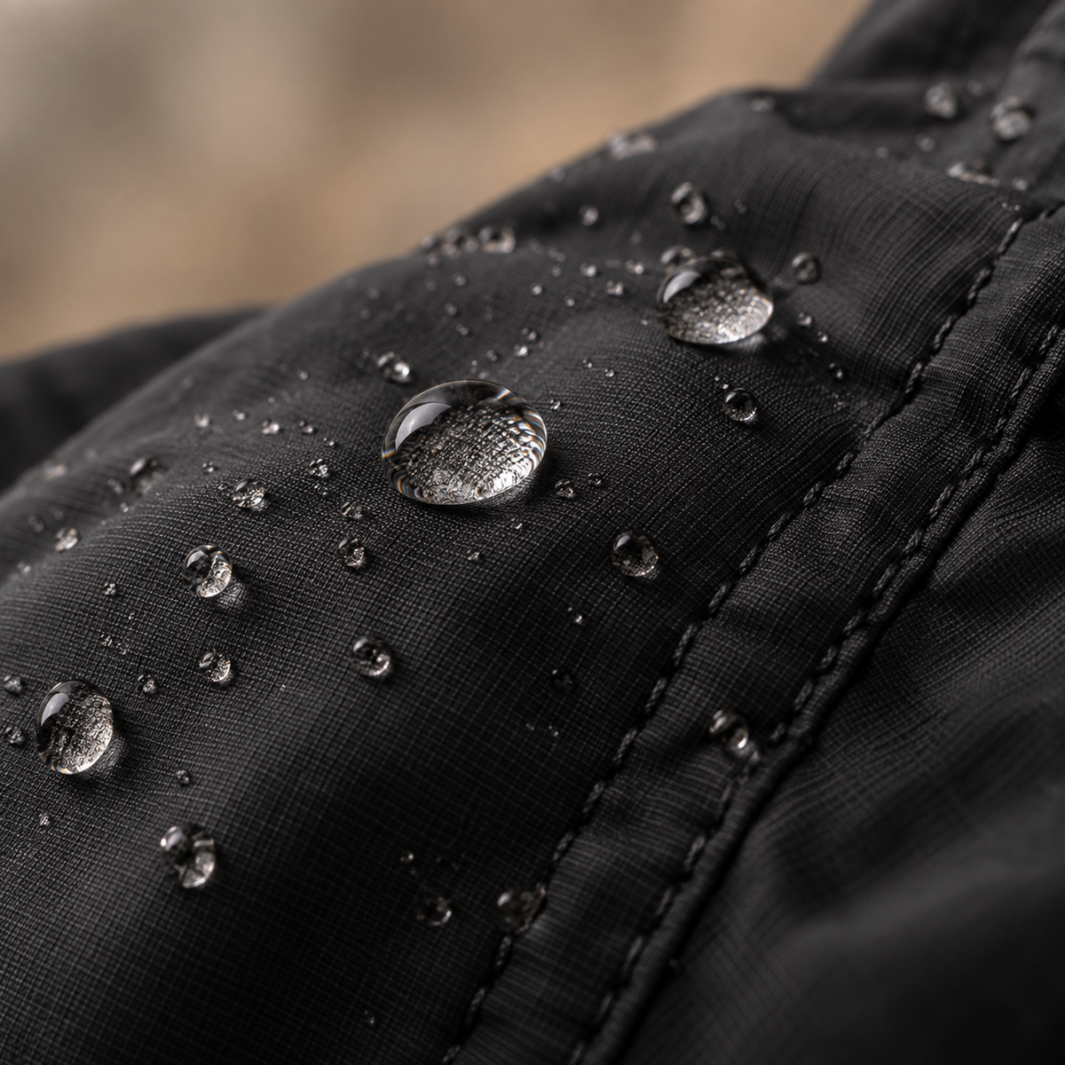 Veste randonnée homme déperlante – gouttes sur le tissu
