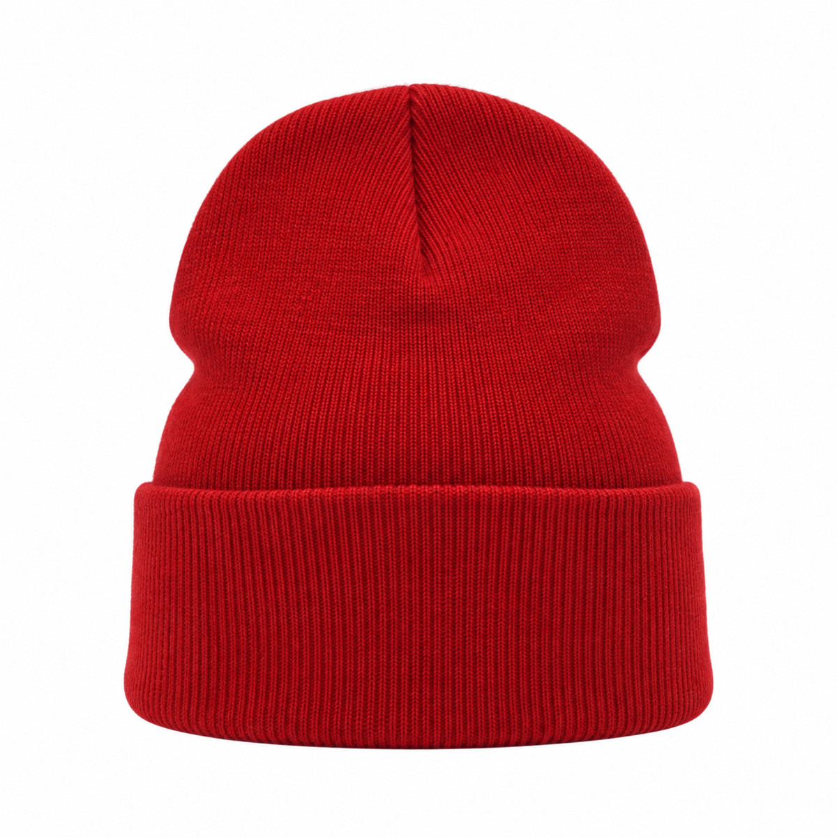 Bonnet chaud de randonnée rouge – packshot frontal