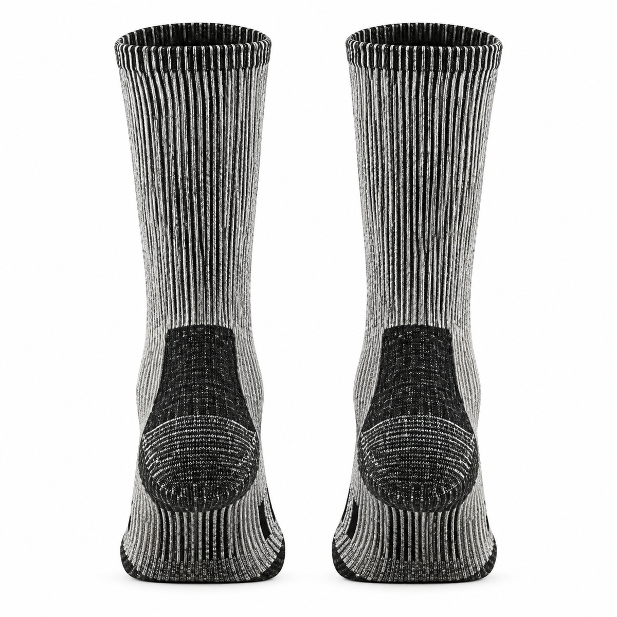 Chaussettes de randonnée femme noir et gris foncé – arrière