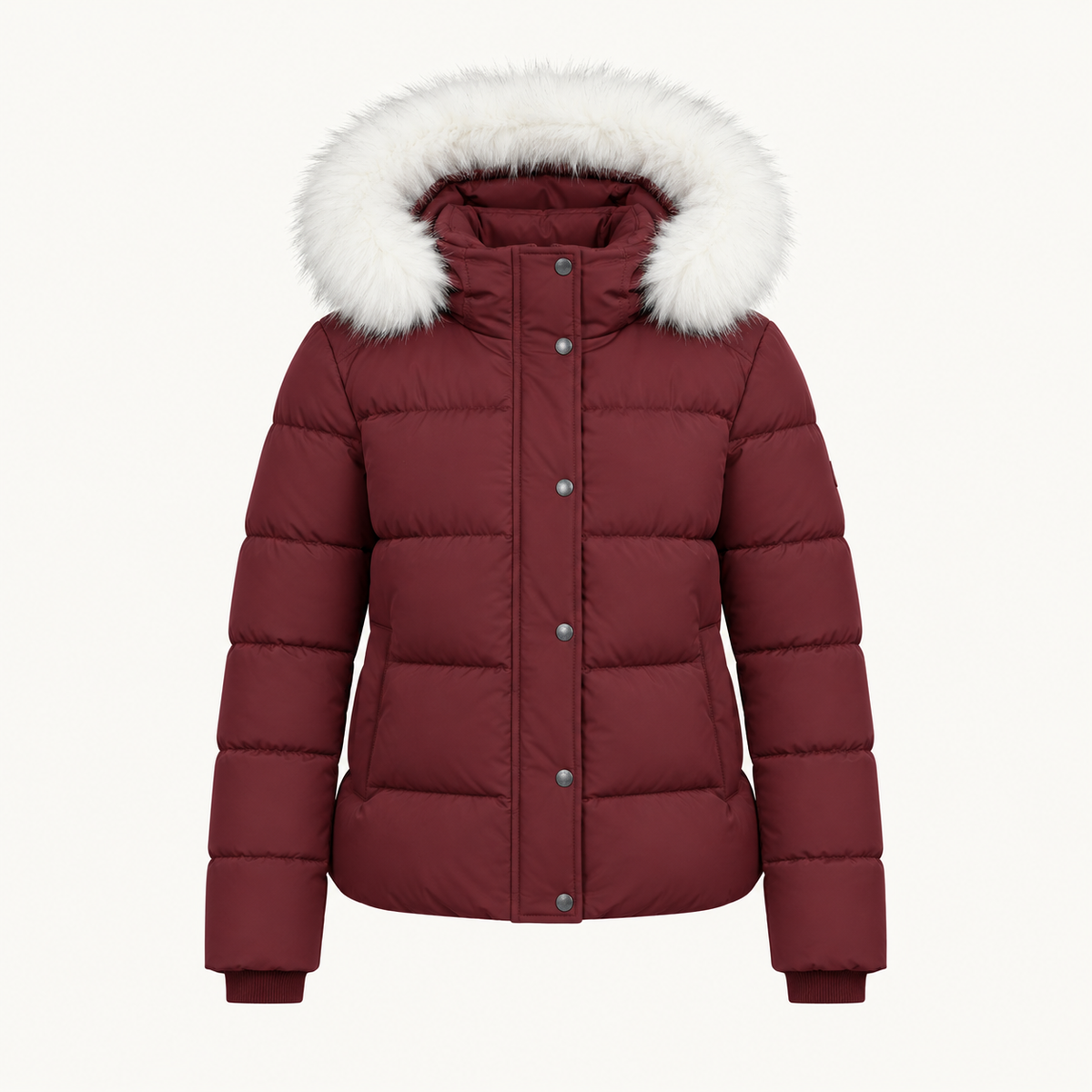 Doudoune randonnée femme rouge – vue de face