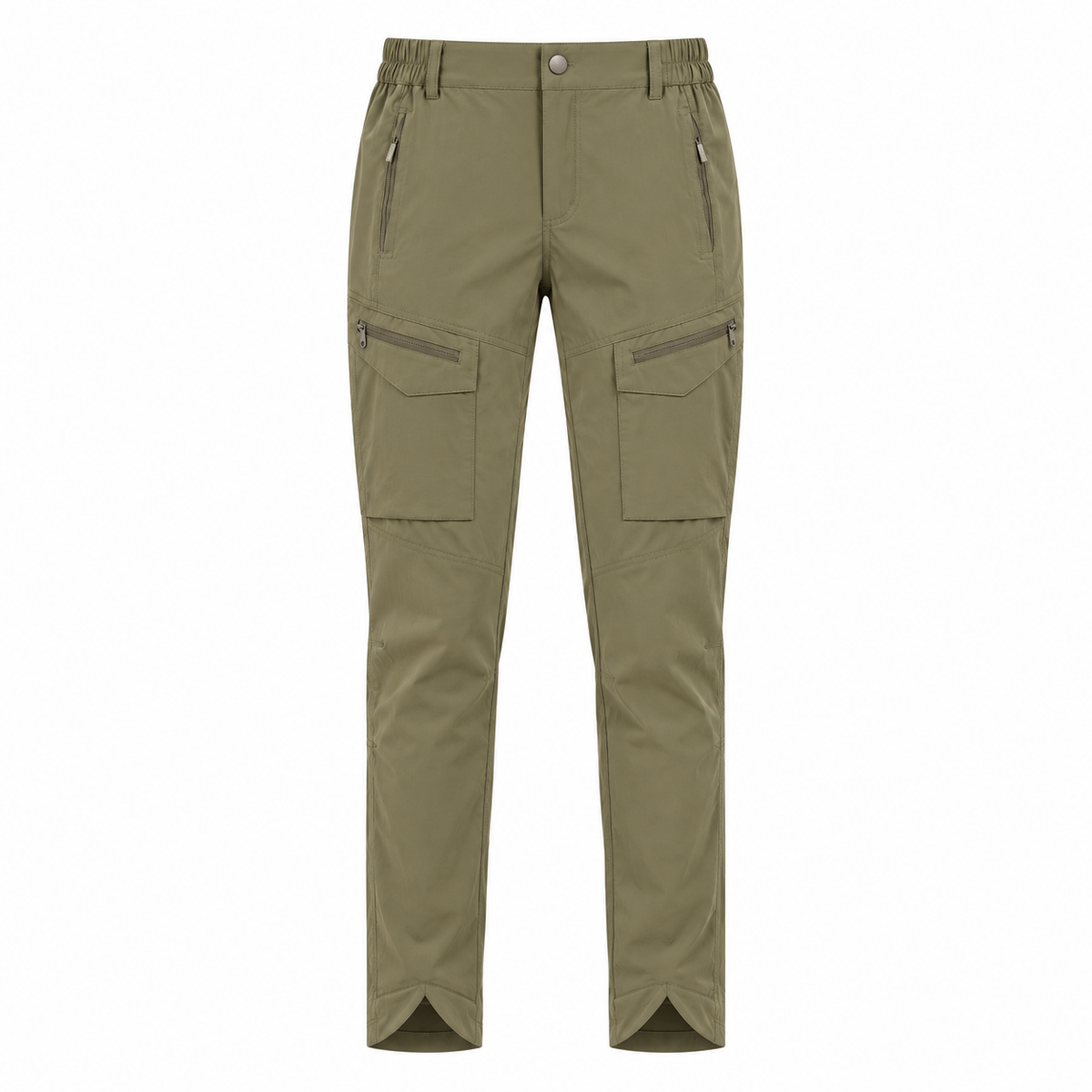 Pantalon cargo randonnée femme vert – packshot face