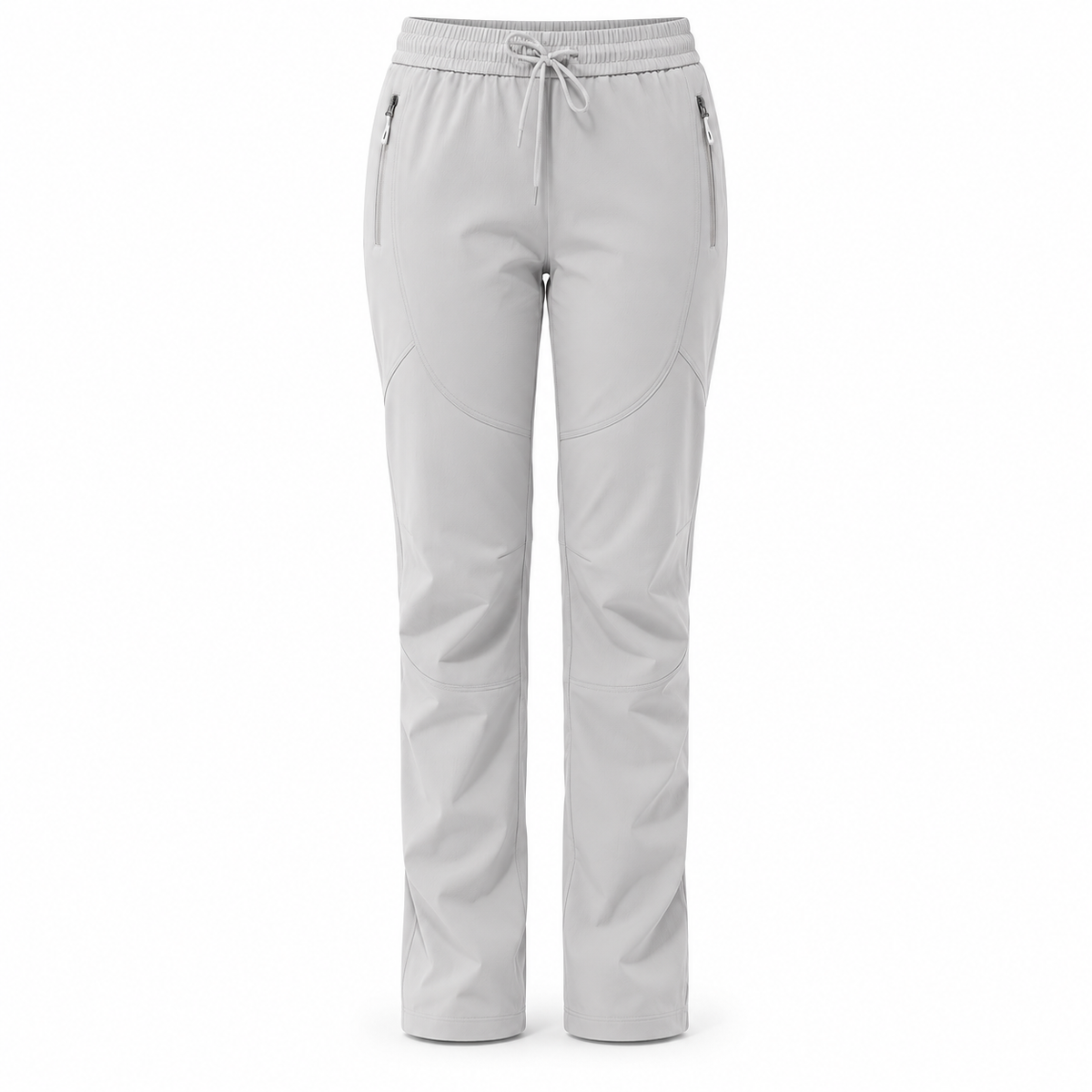 Pantalon randonnée anti moustique femme gris clair – vue de face sur fond blanc