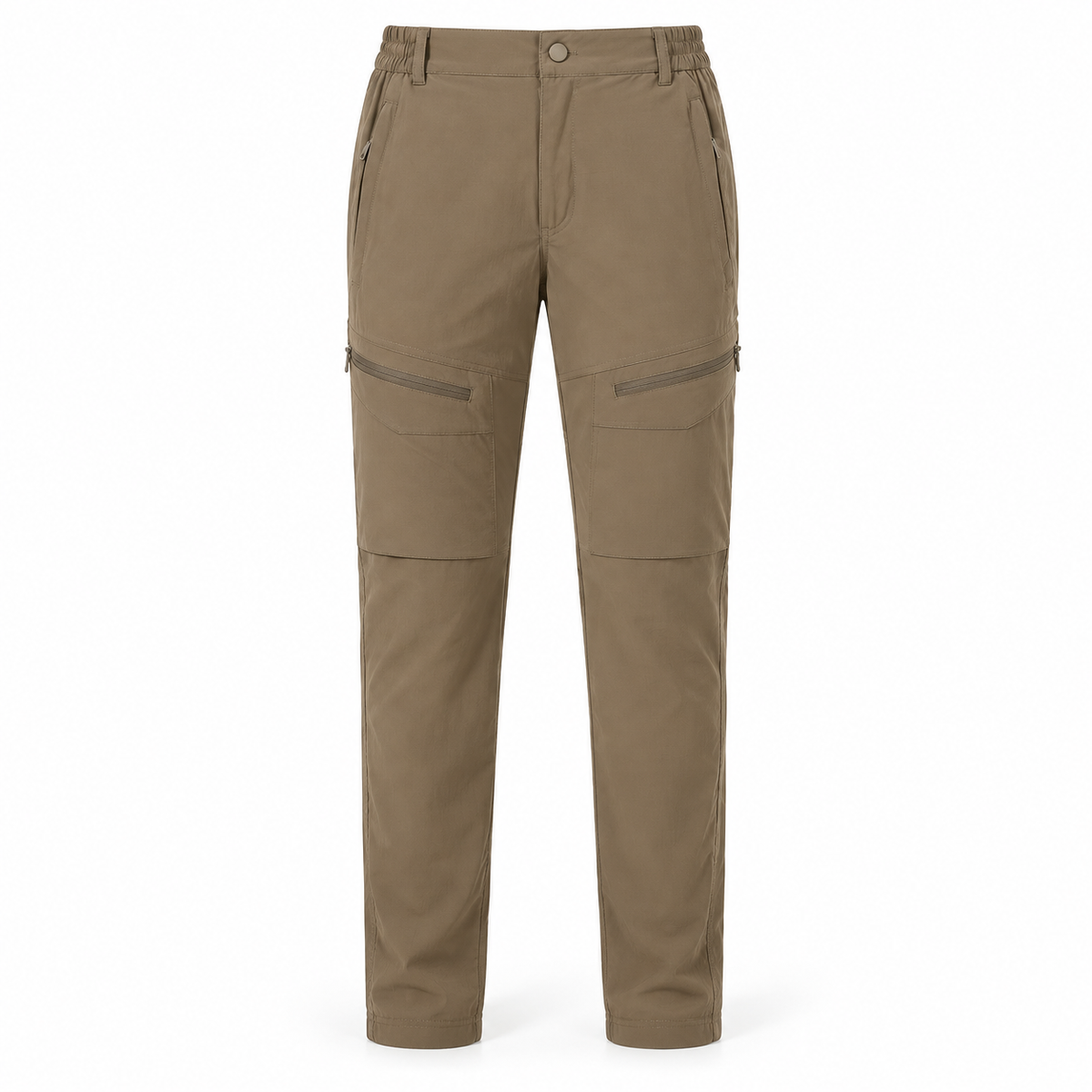 Pantalon randonnée beige femme marron – packshot face