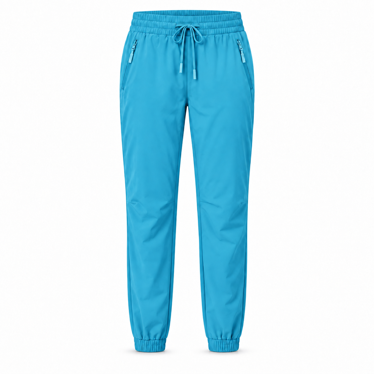 Pantalon randonnée déperlant femme bleu clair – vue de face sur fond blanc