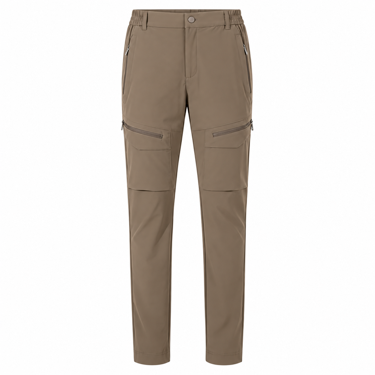 Pantalon randonnée homme café – vue de face sur fond blanc