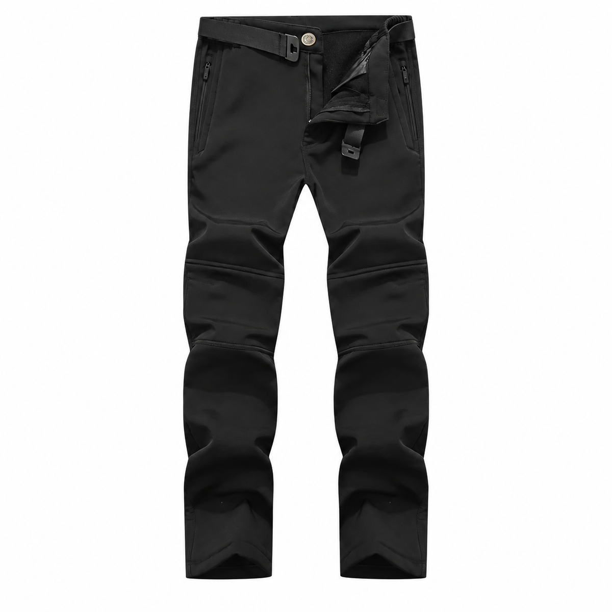 Pantalon randonnée homme noir – vue de face sur fond blanc