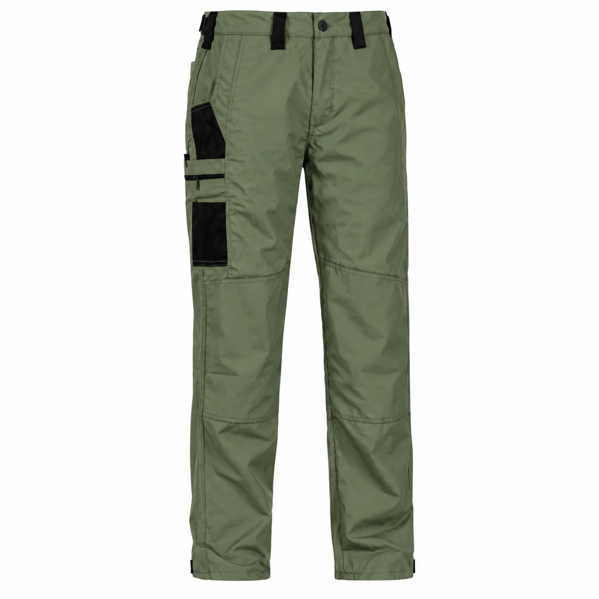 Pantalon randonnée multi poches vert – packshot face